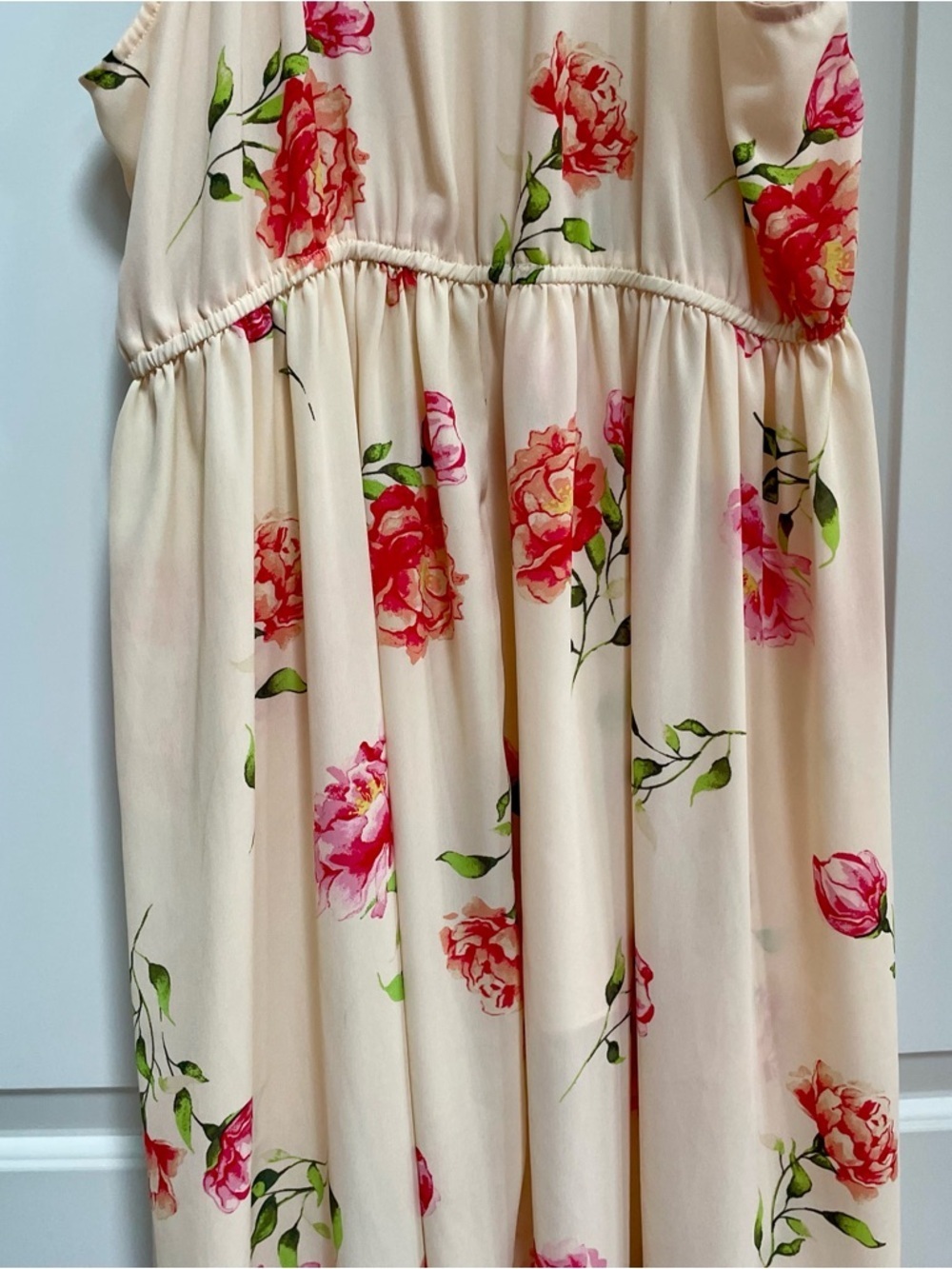 Torrid Ivory Floral Georgette High Low Tank Top Feminine Flowy Festival Pretty - Picture 12 of 15